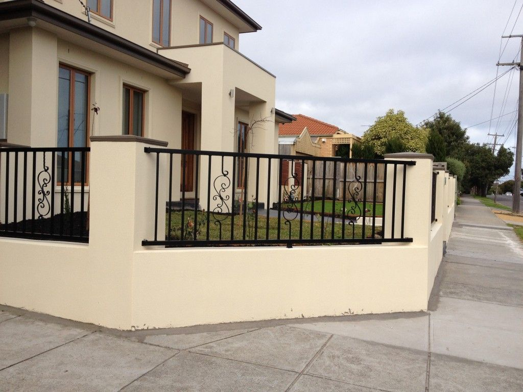 Rendered Fence And Steel Toorak Melbourne Front Fences inside size 1024 X 768