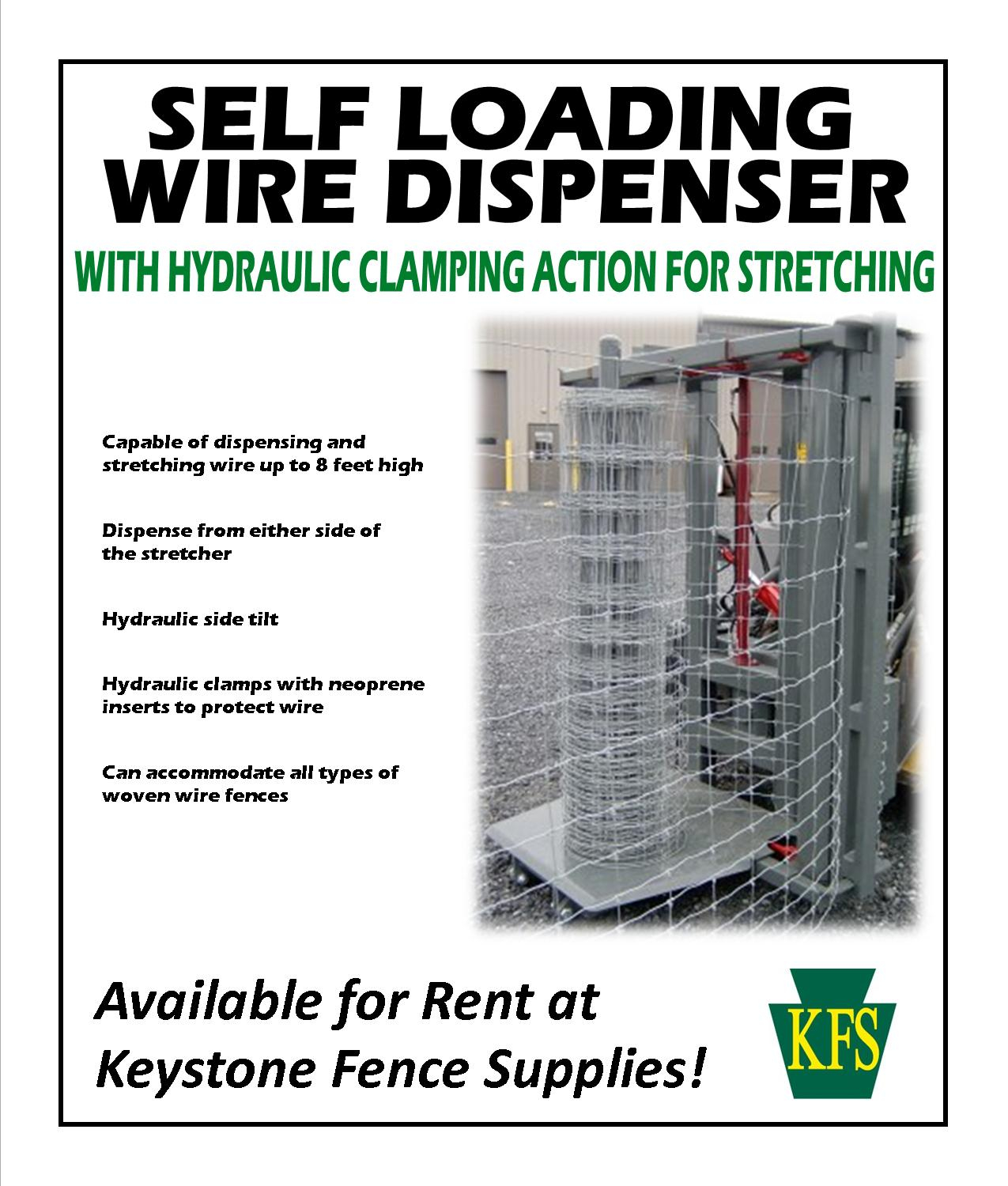 Rental Units Wire Stretcher Rental Unit Keystone Fence Supplies regarding size 1275 X 1500