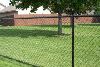 Residential Black Vinyl Chain Link Installation Fence Okc pertaining to dimensions 2729 X 1361