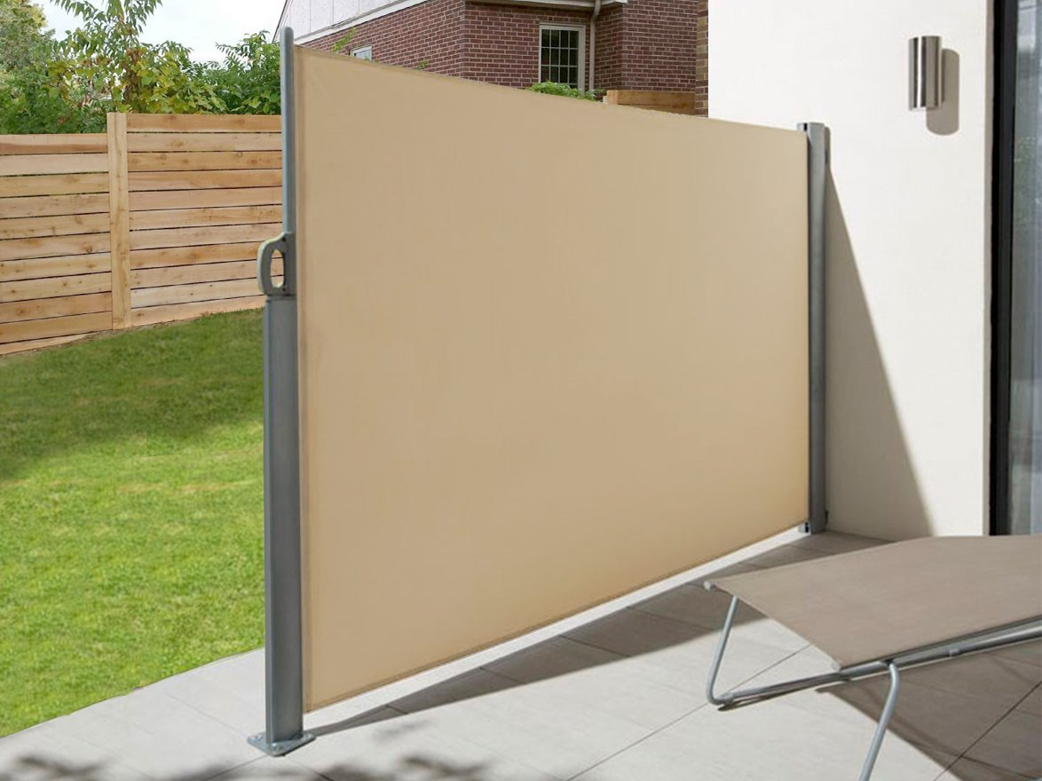 Retractable Side Screen 18m X 3m Beige Privacy Screens Outdoor in proportions 1174 X 880