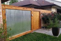 Rough Sawn Cedar Galvanized Corrugated Metal Fence Rough Sawn with regard to proportions 1032 X 774