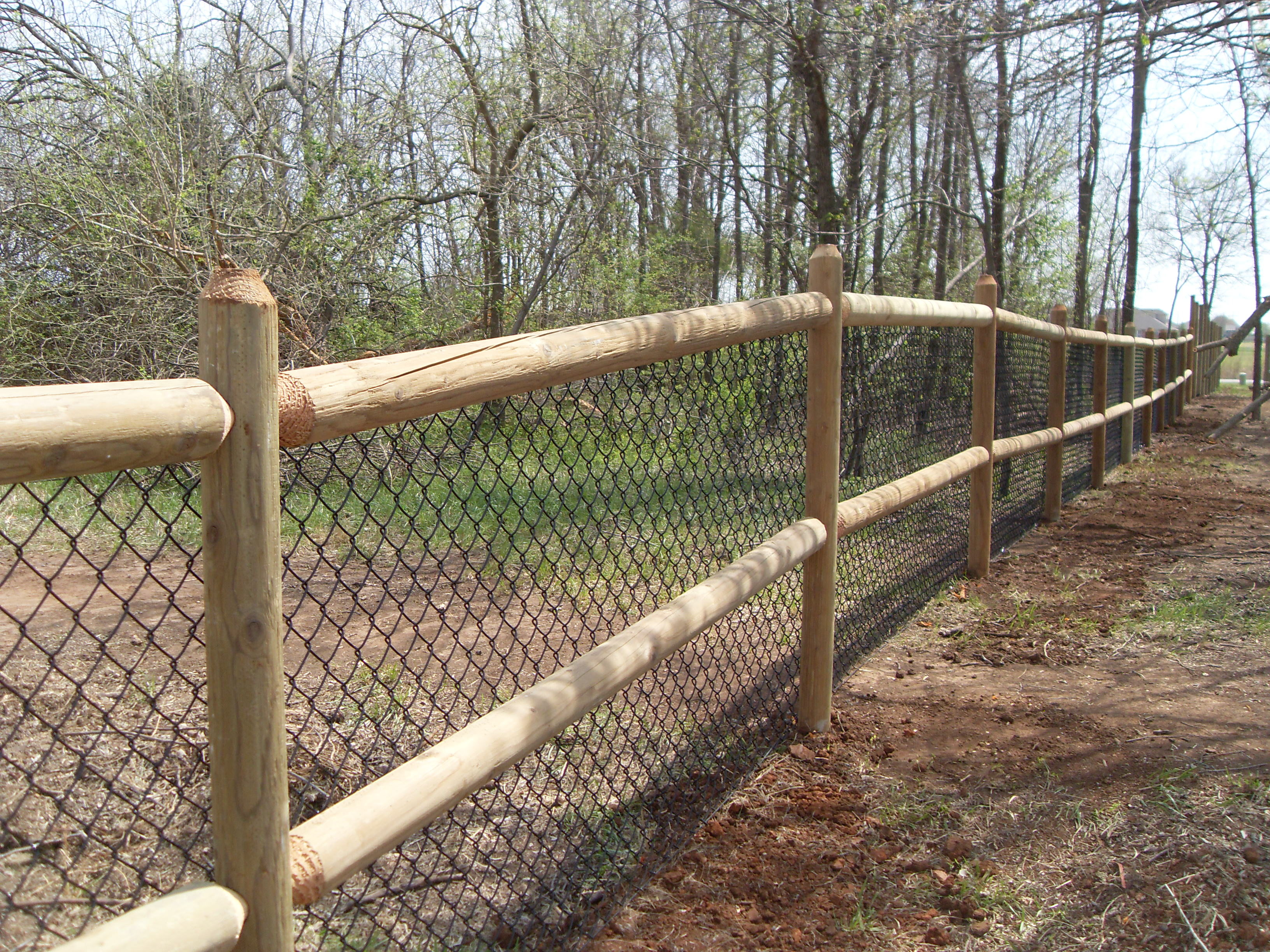 Round Wood Fence Posts And Rails Fences Ideas pertaining to size 3264 X 2448