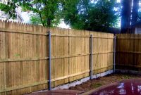 Scalloped Wood Fence With Metal Posts Wooden Thing inside dimensions 1200 X 715