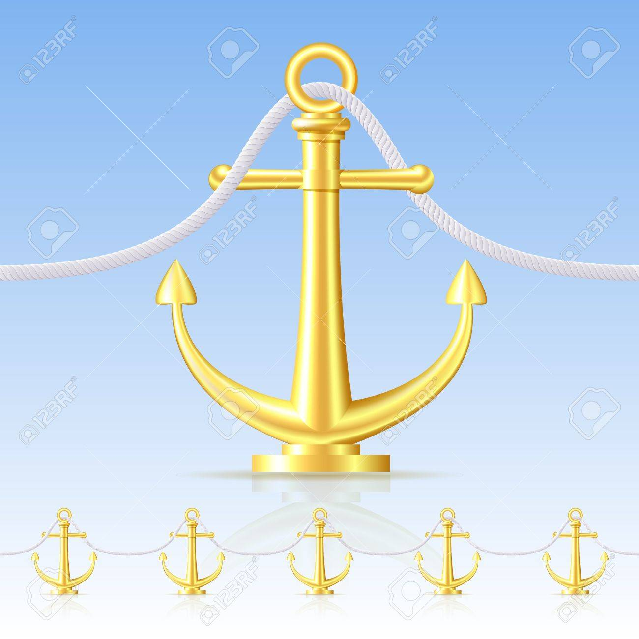 Seamless Fence Featuring An Gold Anchor Royalty Free Cliparts for proportions 1300 X 1300