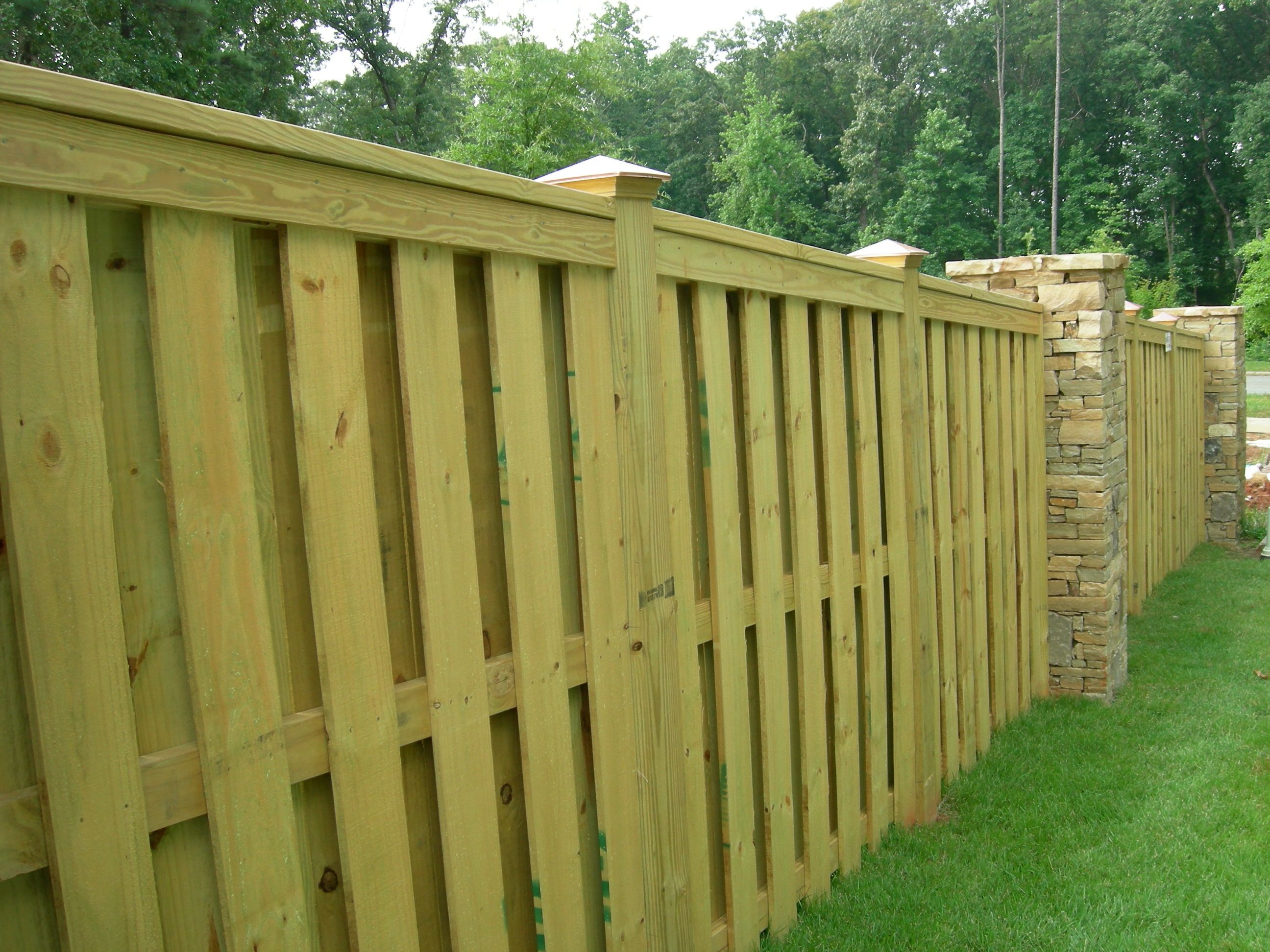 Shadow Box Fence With Trimmed Top I Am Completely In Love With This within proportions 2592 X 1944