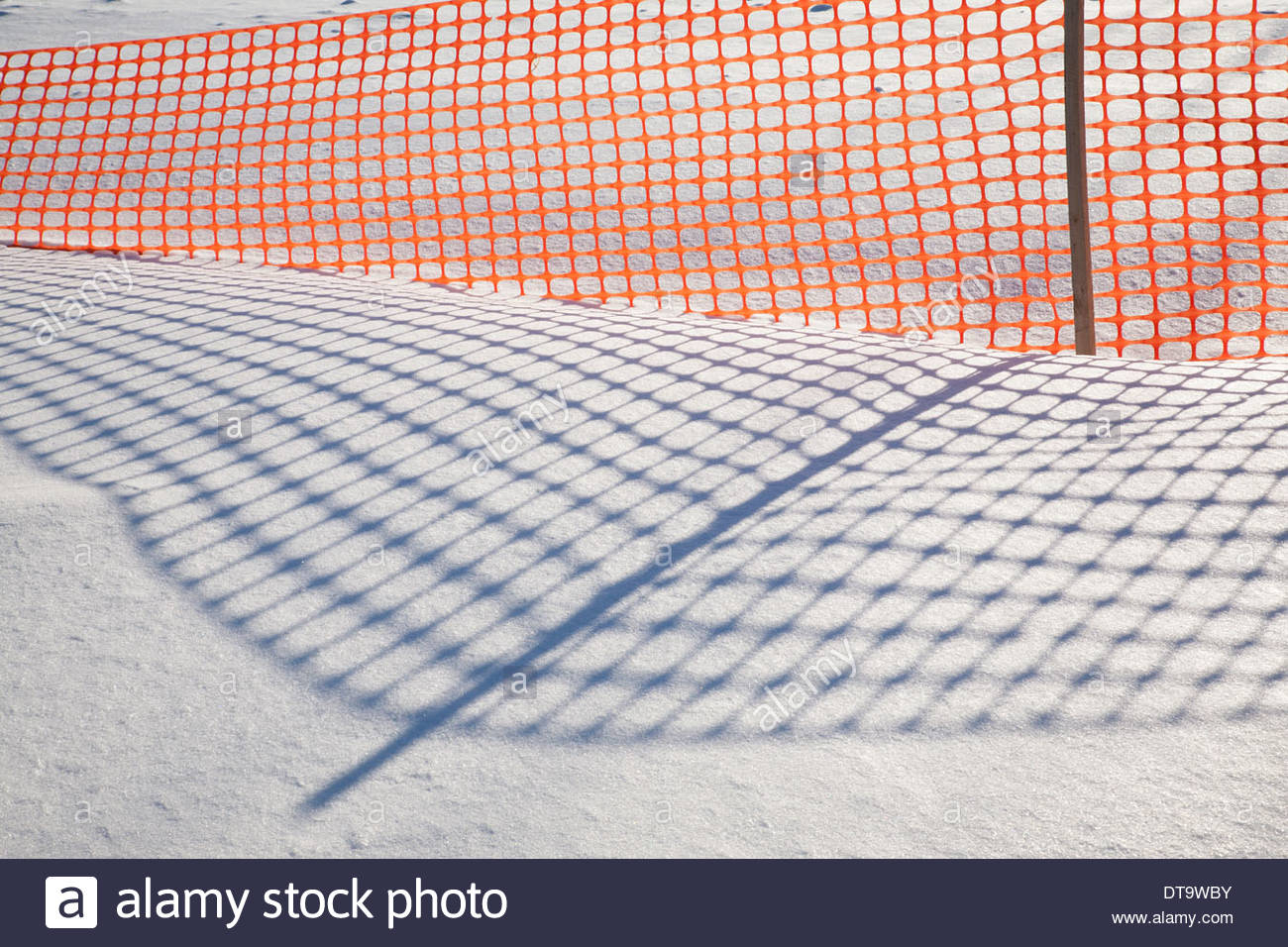 Shadows From An Orange Plastic Snow Fence Make Patterns On The New inside dimensions 1300 X 956