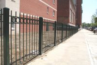 Solid Square Bar Steel Fence 4 With Circles And 3 Tube Posts pertaining to measurements 2048 X 1536
