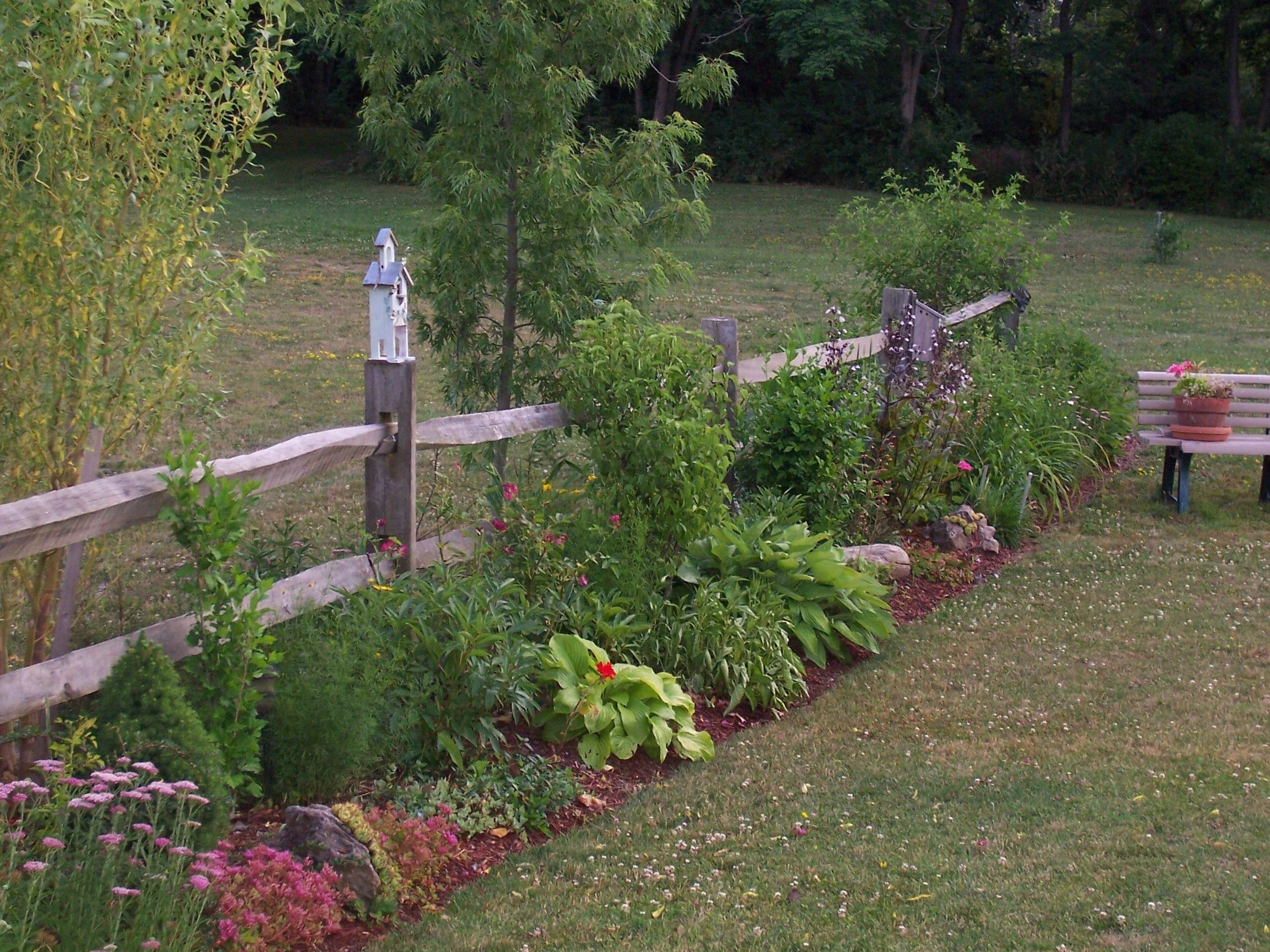 Split Rail Fence Garden Would Be Beautiful The Road In The Front with measurements 2304 X 1728