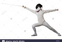 Studio Shot Of Person In Fencing Outfit Stock Photo 9643053 Alamy with regard to sizing 1300 X 944