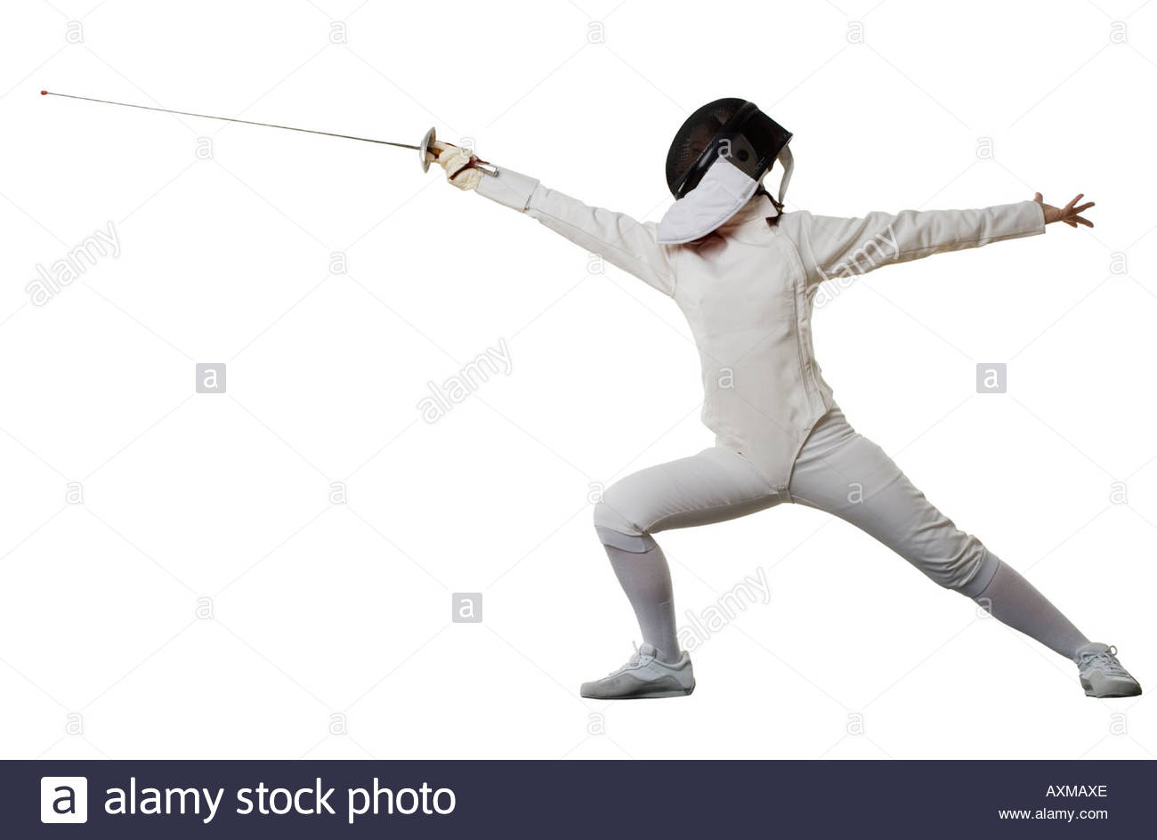 Studio Shot Of Person In Fencing Outfit Stock Photo 9643053 Alamy with regard to sizing 1300 X 944