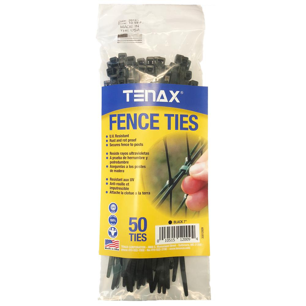 Tenax 18 In X 18 In X 75 In Black Poly Fence Ties 50 Pack with dimensions 1000 X 1000