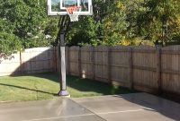 The Backyard Fence Encompasses This Pro Dunk Silver Basketball Goal for size 2448 X 3264