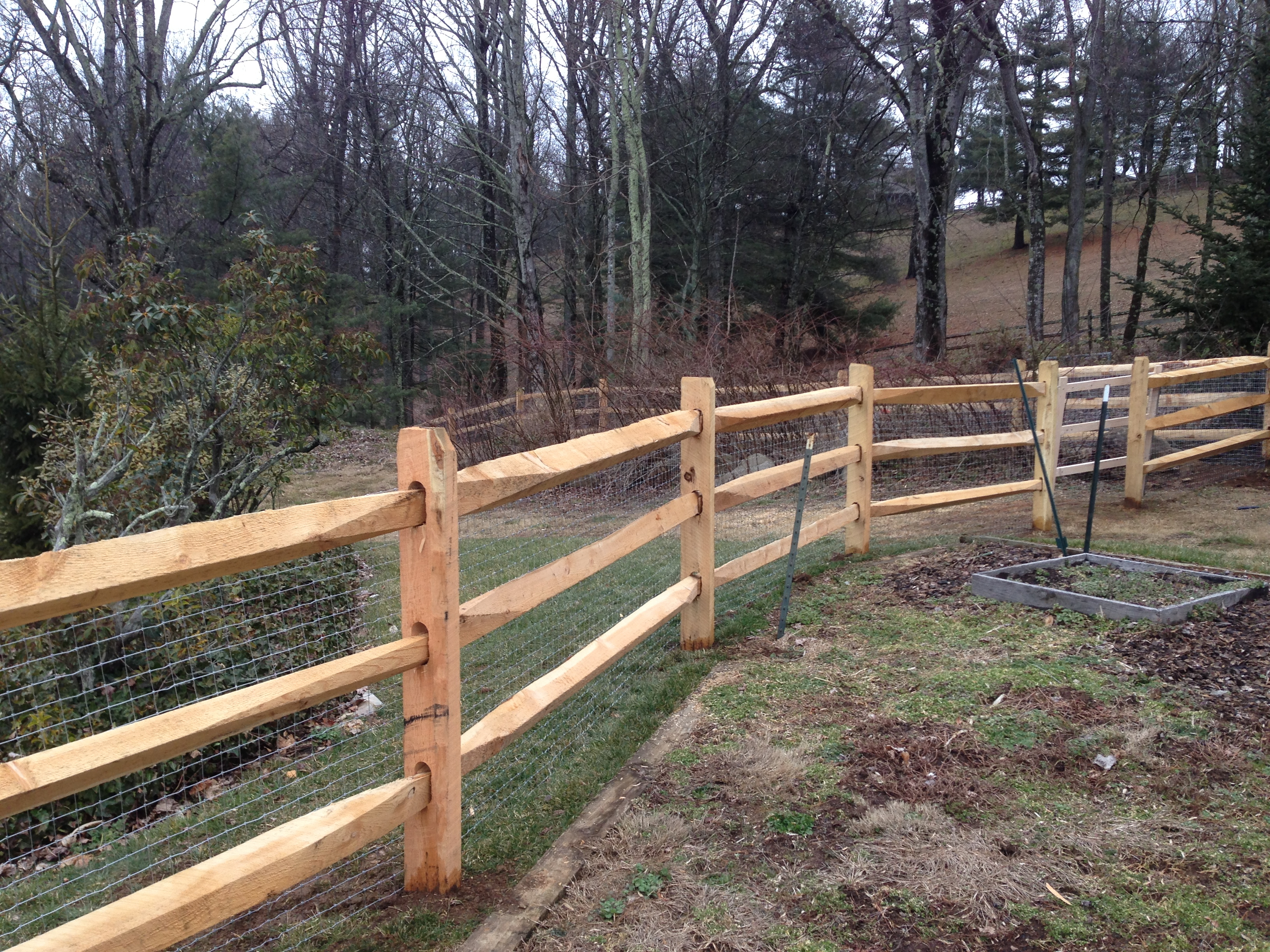 Treated Cedar Split Rail Fence Fences Ideas inside dimensions 3264 X 2448