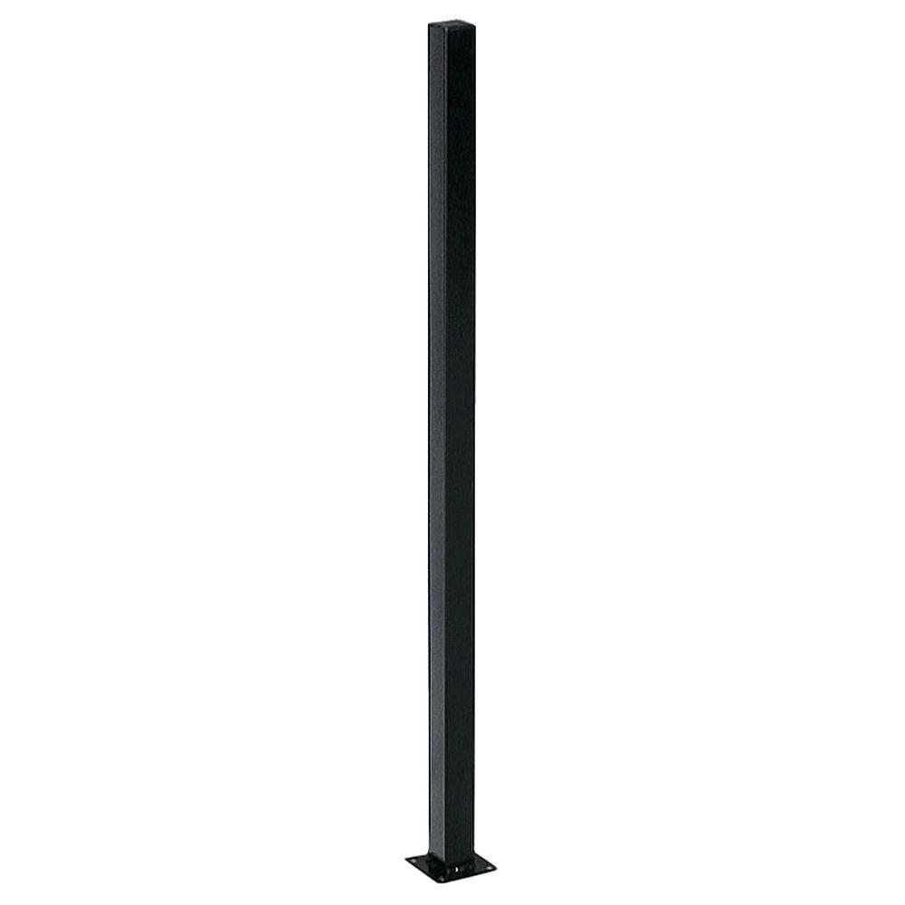 Us Door Fence 2 In X 2 In X 4 Ft Black Metal Fence Post With with regard to measurements 1000 X 1000