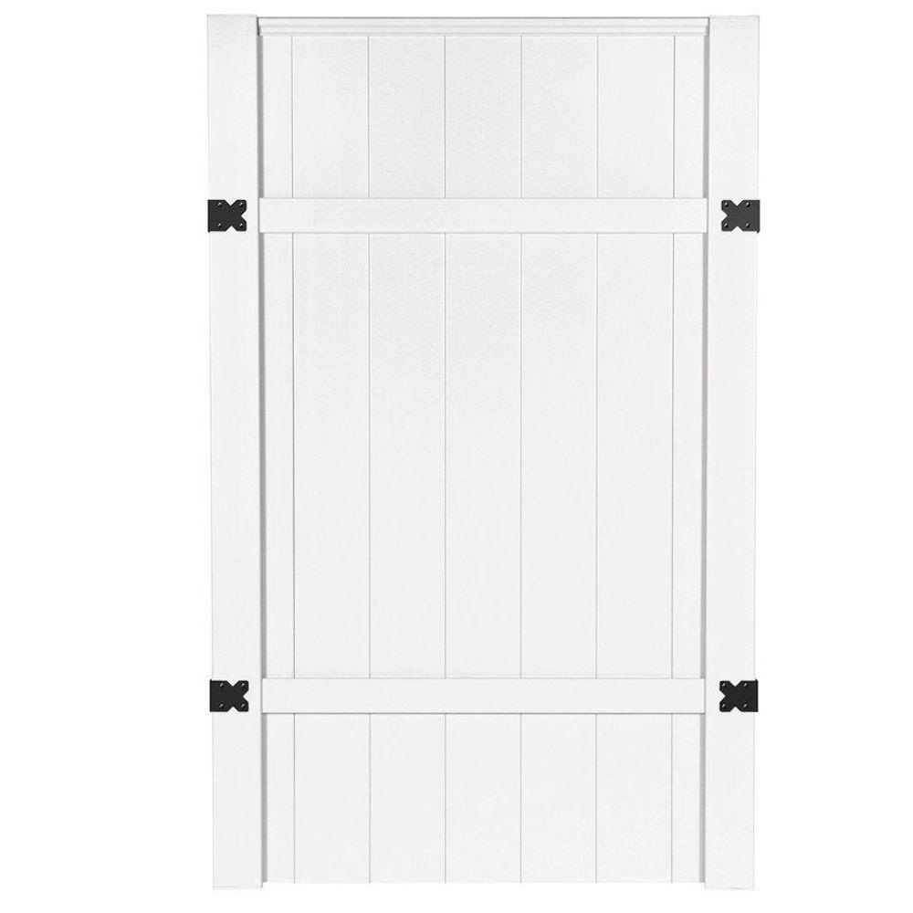 Veranda 3 12 Ft W X 6 Ft H White Vinyl Windham Fence Gate 181974 with size 1000 X 1000