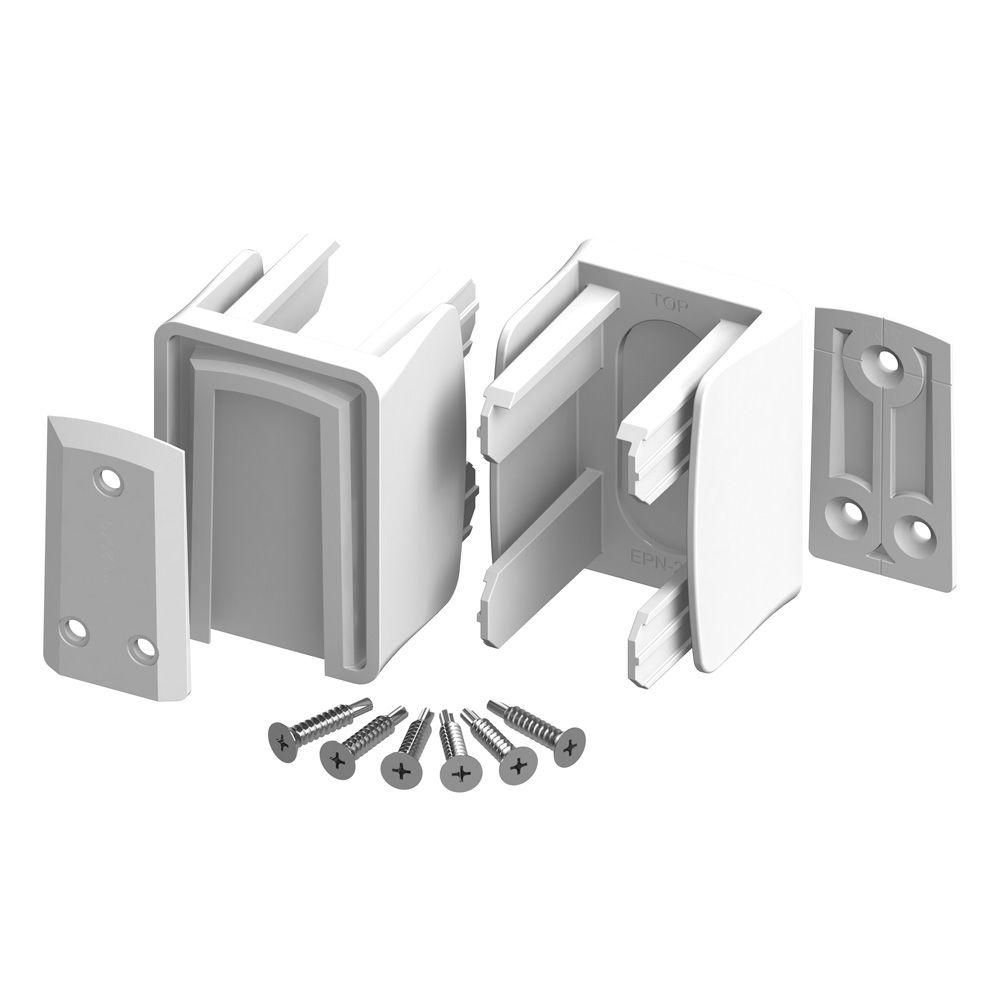 Veranda 3 In X 3 In X 3 In White Vinyl Fence Slidelock Bracket throughout dimensions 1000 X 1000