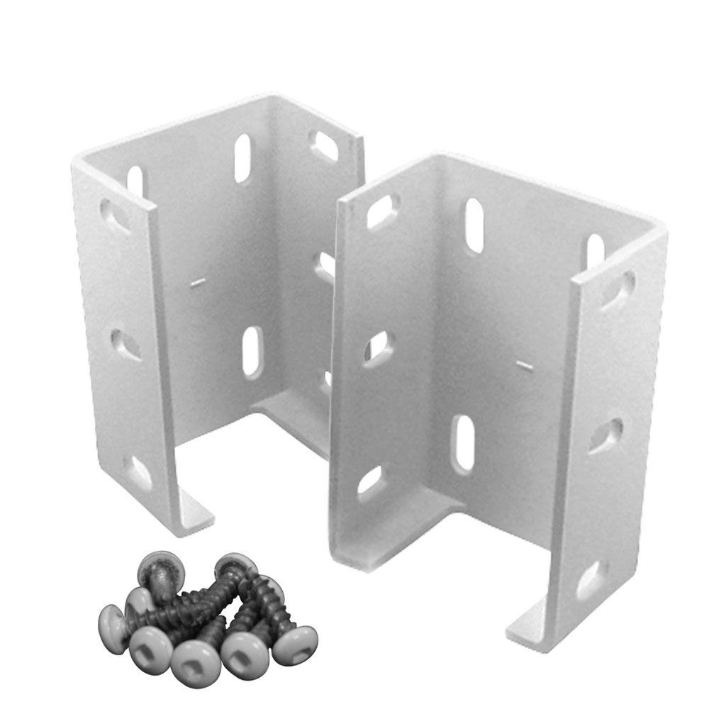 Veranda Aluminum Rail Bracket For Vinyl Fencing 2 Pack 73012344 inside measurements 1000 X 1000