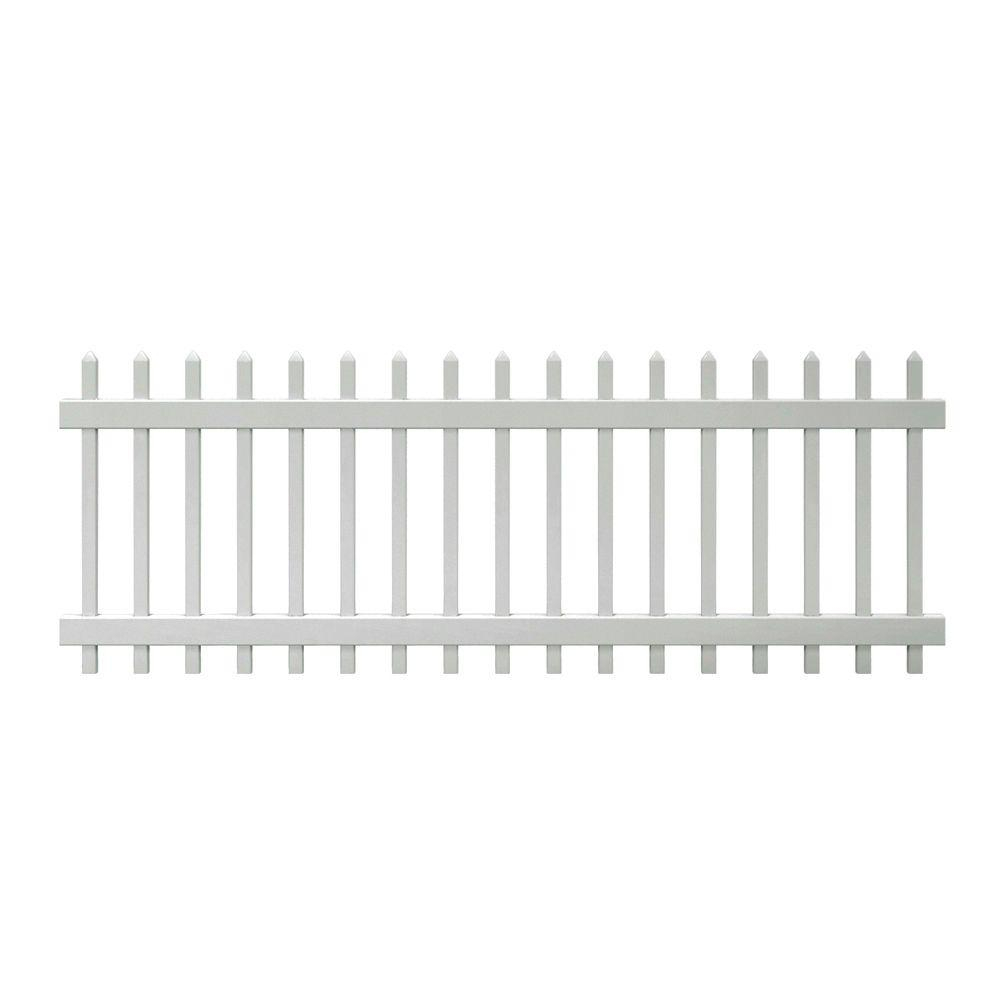 Veranda Chelsea 3 Ft H X 8 Ft W White Vinyl Spaced Picket Fence regarding size 1000 X 1000