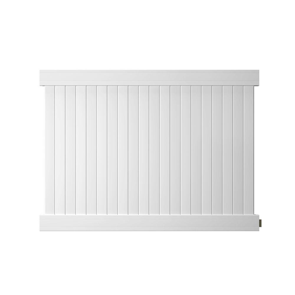 Veranda Dover 6 Ft H X 8 Ft W White Vinyl Privacy Fence Panel intended for sizing 1000 X 1000