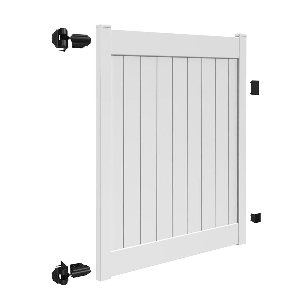 Veranda Linden 5 Ft W X 6 Ft H White Vinyl Un Assembled Fence Gate intended for measurements 1000 X 1000