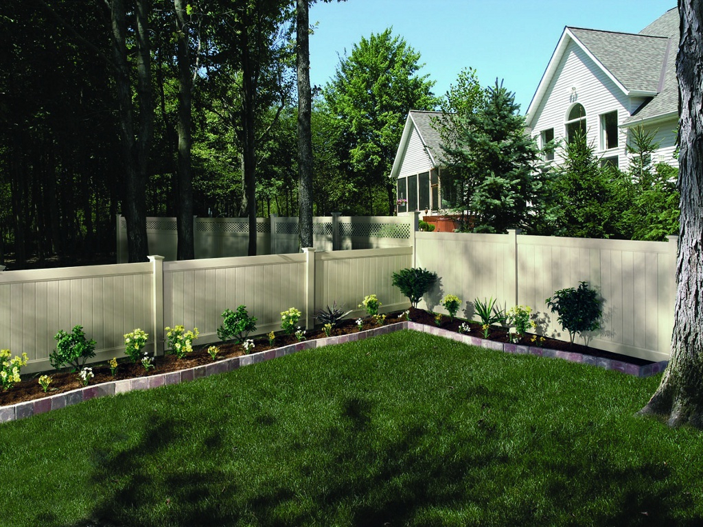 Vinyl Fence Landscape Designs Toscanalandscaping pertaining to proportions 1024 X 768