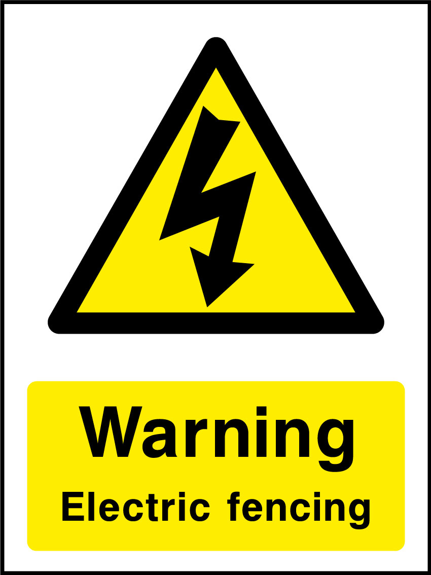 Warning Electric Fence Sign Health And Safety Signs throughout proportions 850 X 1134