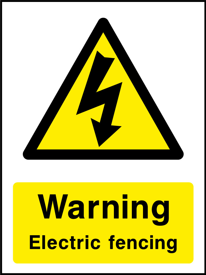 Warning Electric Fence Sign Health And Safety Signs with regard to sizing 850 X 1134