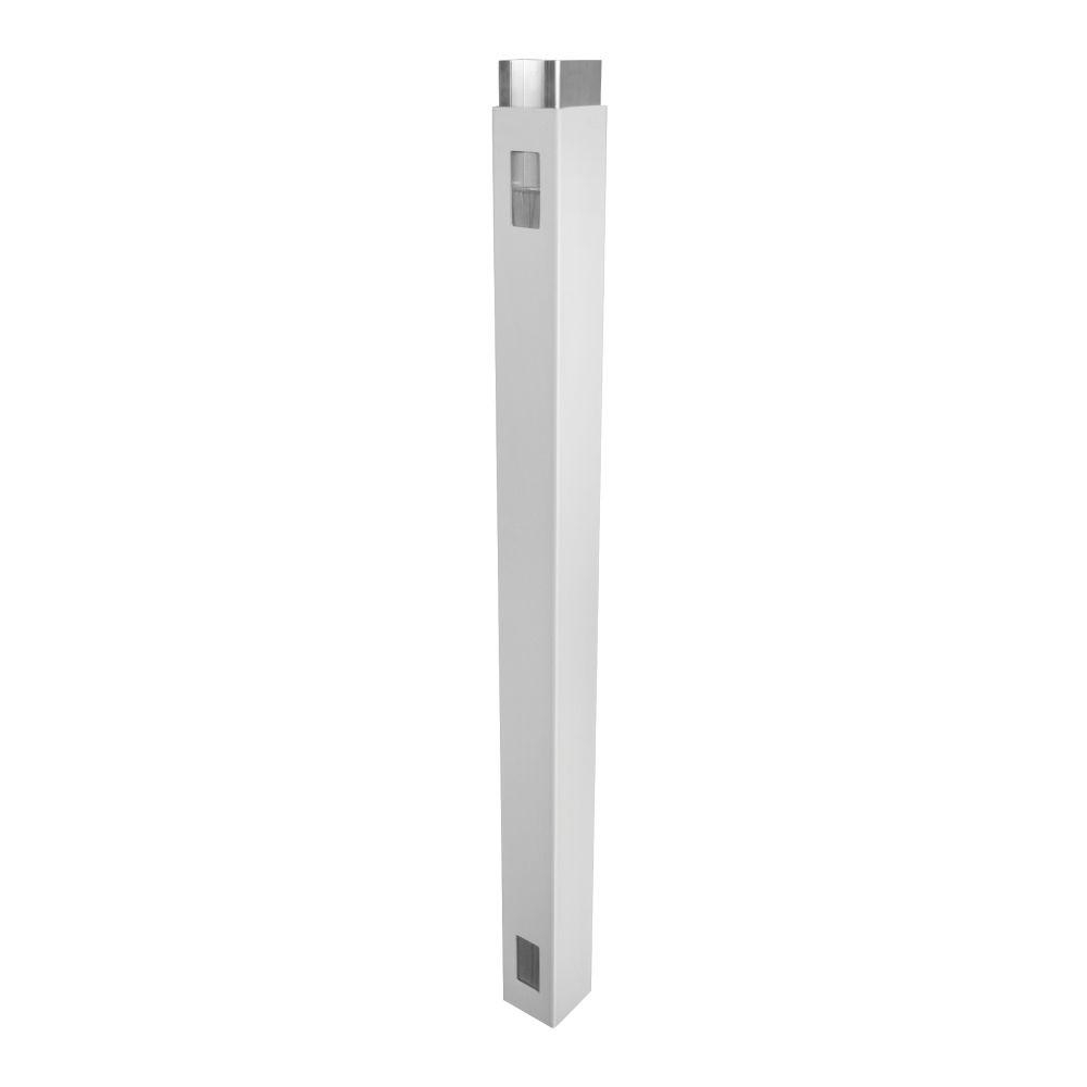 Weatherables 4 In X 4 In X 6 Ft White Vinyl Fence Gate End Post regarding proportions 1000 X 1000