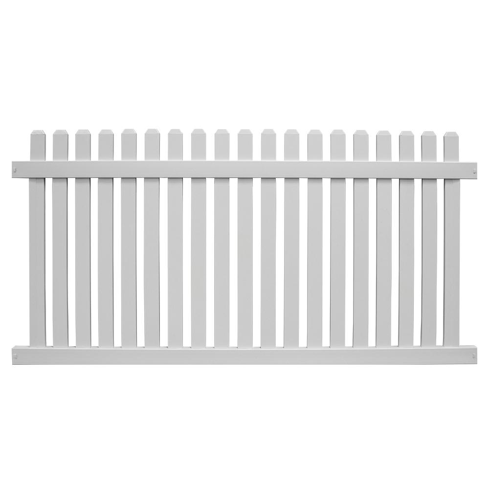 Weatherables Provincetown 4 Ft H X 6 Ft W White Vinyl Picket Fence for measurements 1000 X 1000