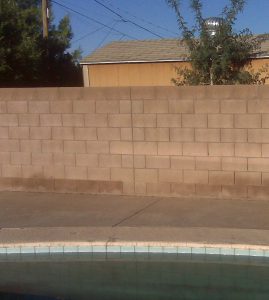 Whats With All The Backyard Concrete Block Fences In The Valley for proportions 990 X 1104