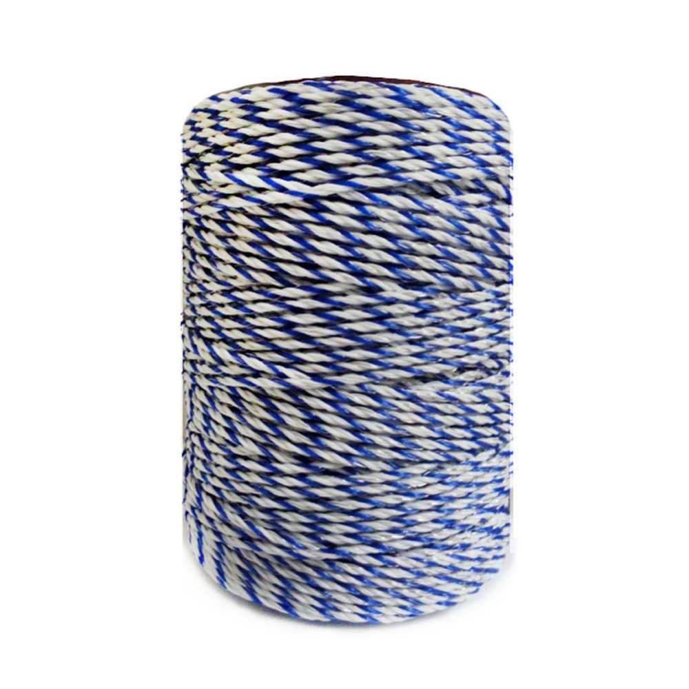 White Blue Electric Fence Wire Polywire With Steel Wire Poly Rope intended for size 1000 X 1000