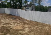 White Stained Cedar Fence for proportions 1024 X 768