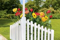 White Wood Corner Fence With Solar Powered Light Brylanehome with size 1750 X 1750