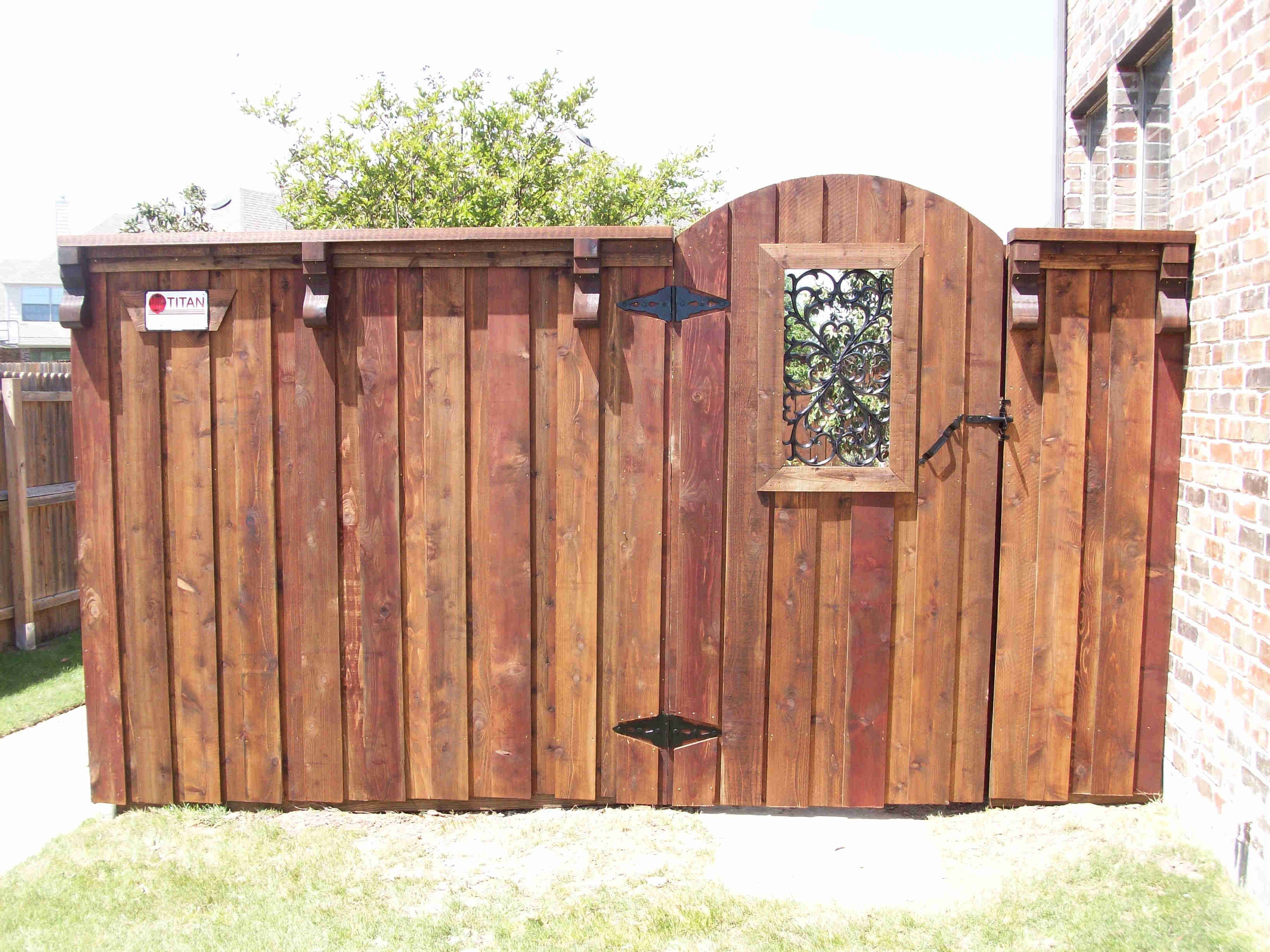 Wood Fence Nice Gate Titan Fence with sizing 3280 X 2460