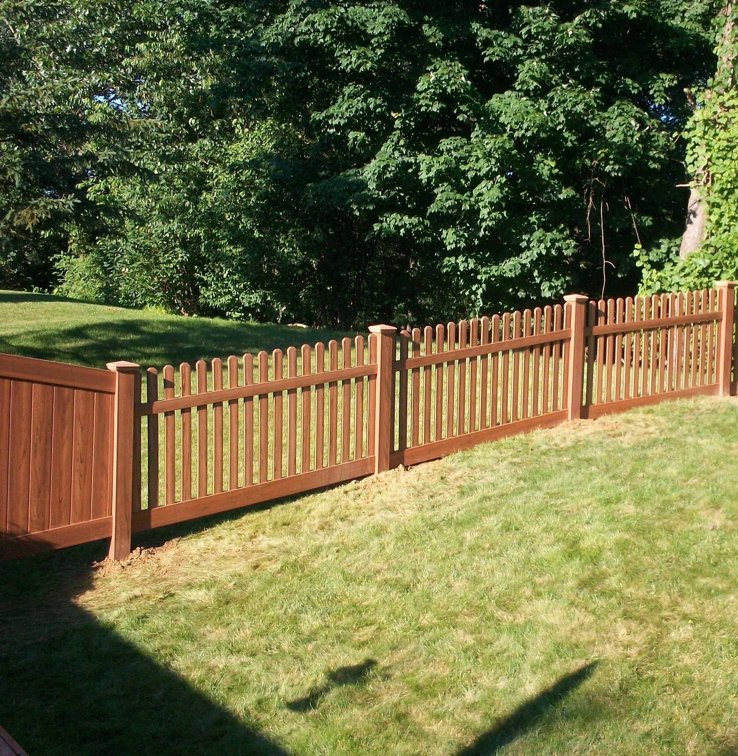 Wood Grain Vinyl Fence Haley Bros Inc Schenectady Ny inside size 2362 X 2420