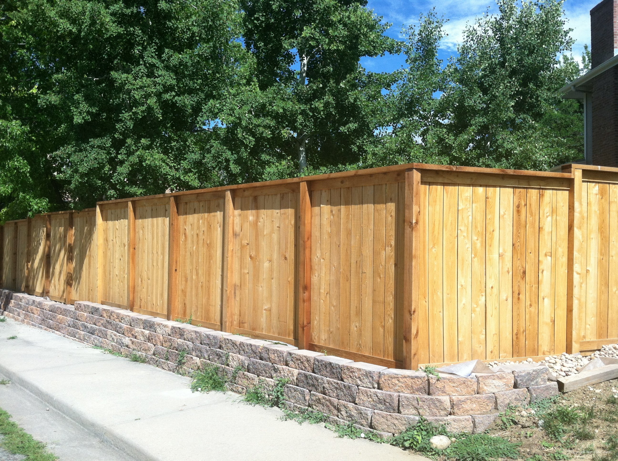 Wood Privacy Fences Harrison Fence for sizing 2592 X 1936