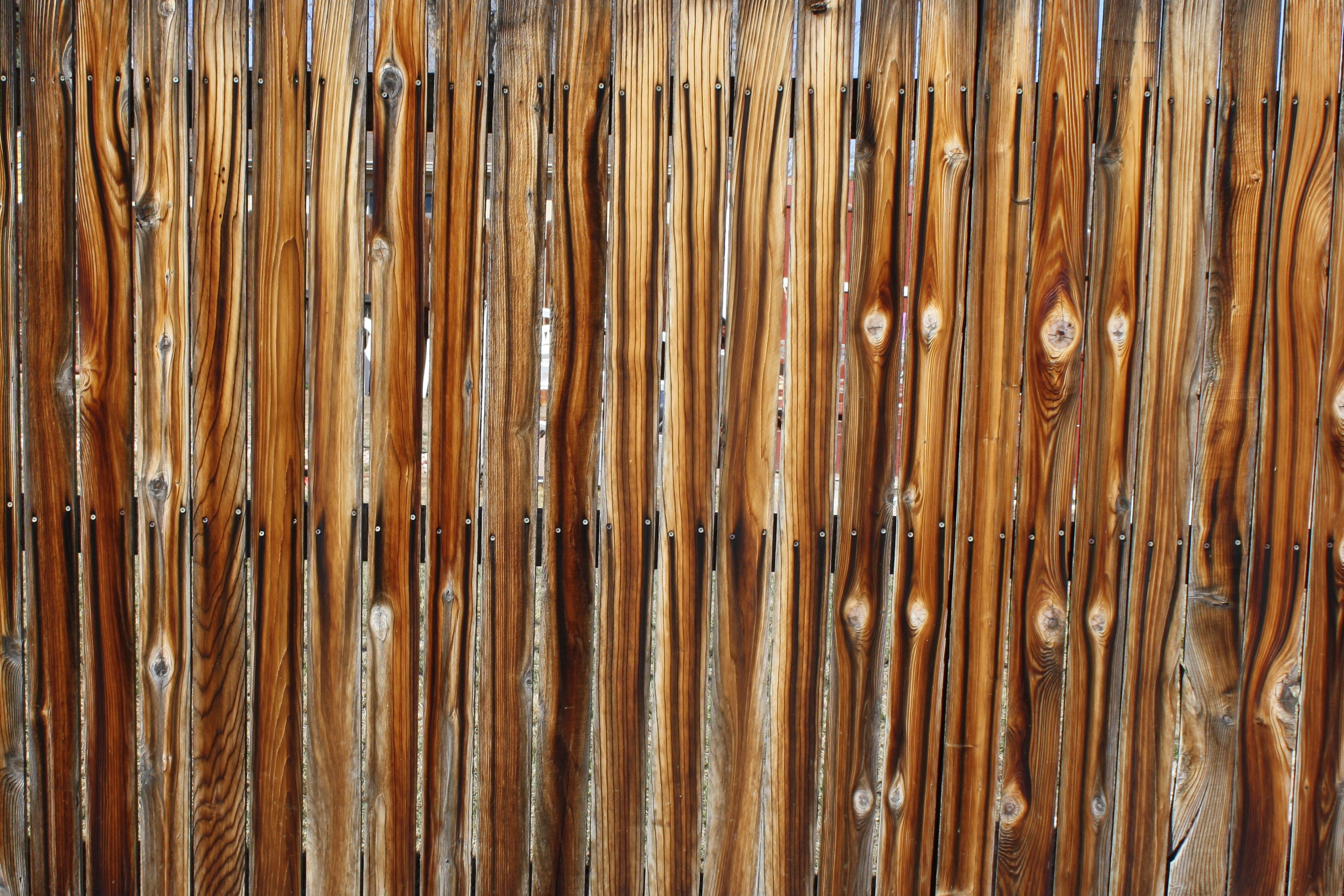 Wooden Fence With Nail Rust Streaks Texture Picture Free intended for proportions 3200 X 2134