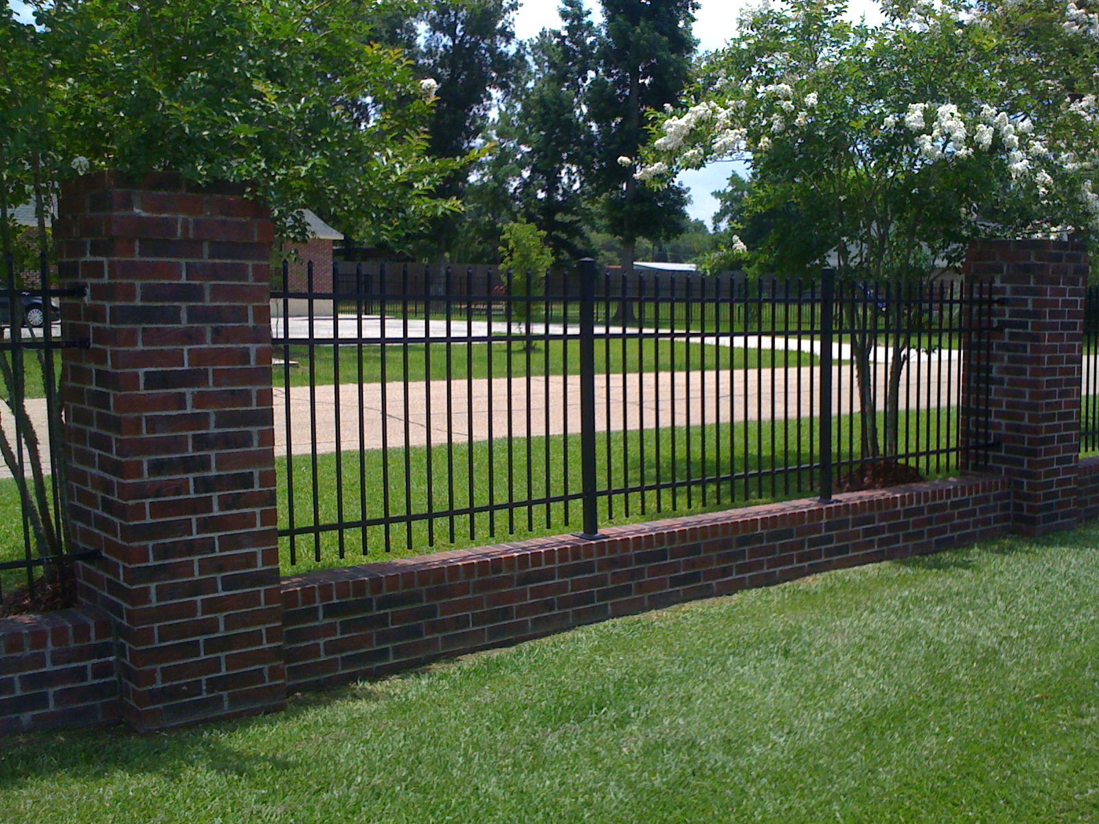 Wrought Iron Fencing With Brick Border Wrought Iron Fencing inside size 1600 X 1200