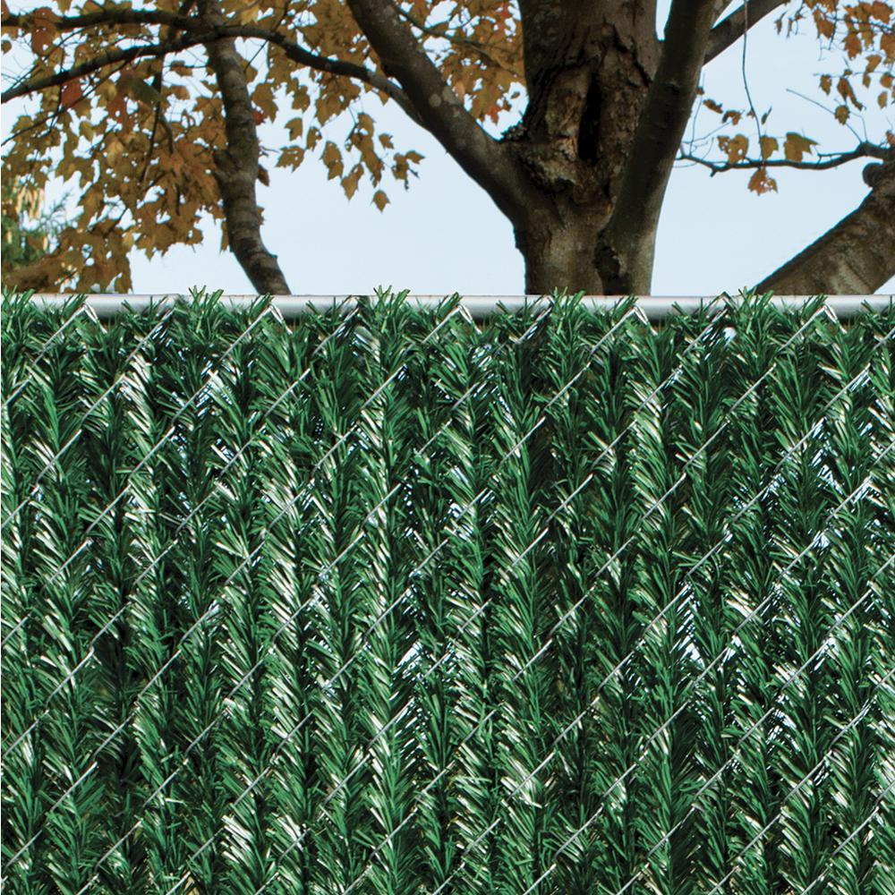 Yardgard 6 Ft H X 5 Ft W Green Privacy Hedge Slat Vinyl Fence regarding size 1000 X 1000