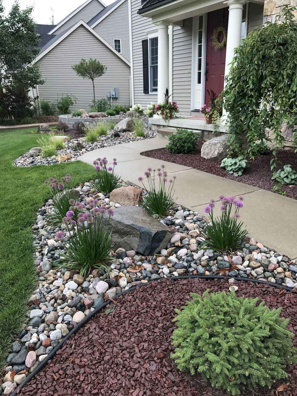 65 Gorgeous Front Yard Rock Garden Landscaping Ideas within size 1024 X 1365