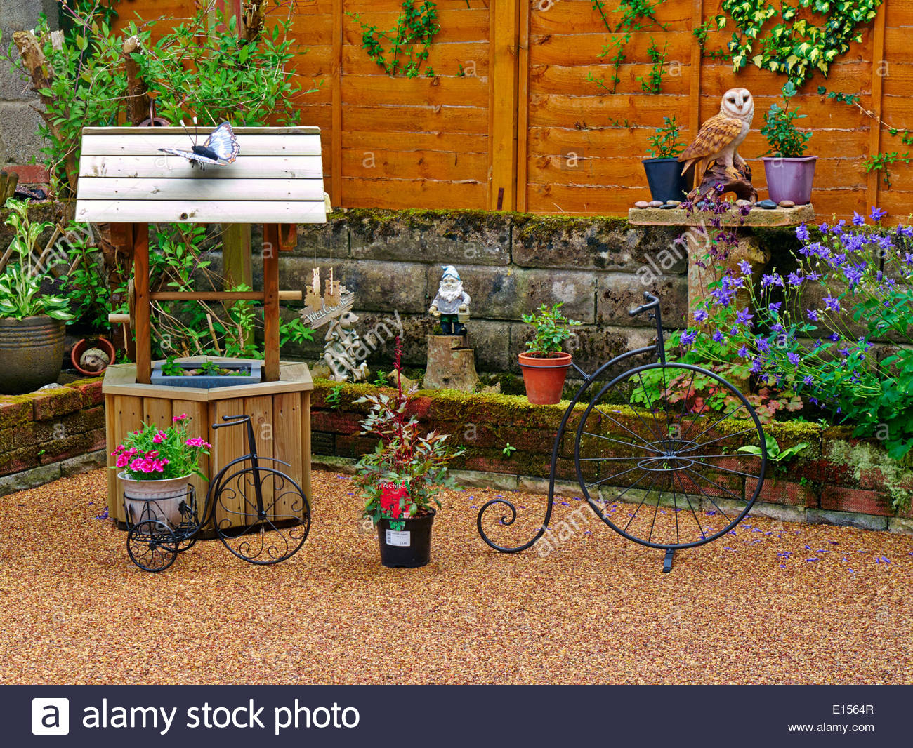 A Patio Backyard Filled With Decorative Garden Ornaments And within proportions 1300 X 1066