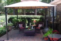 Backyard Expressions Deluxe Garden Pergola With Textilene for sizing 1472 X 1104
