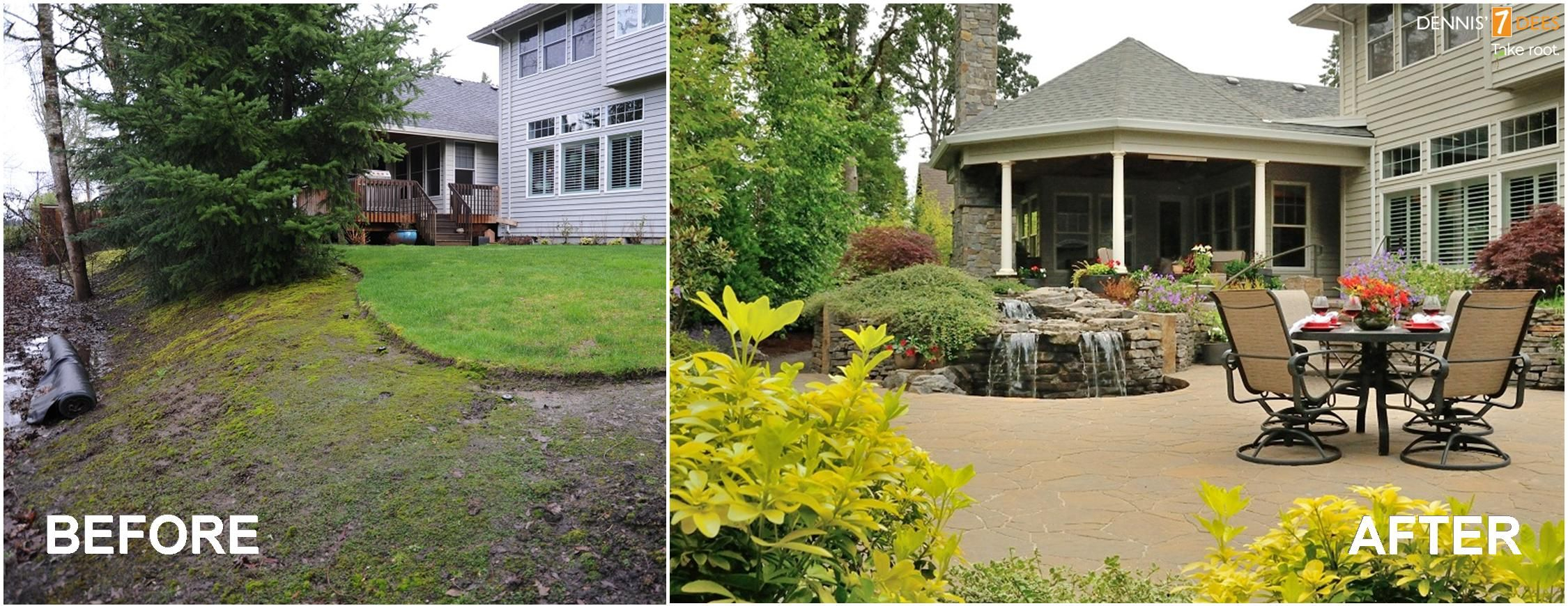 Backyard Landscaping Before After Backyard Landscape inside measurements 2250 X 870