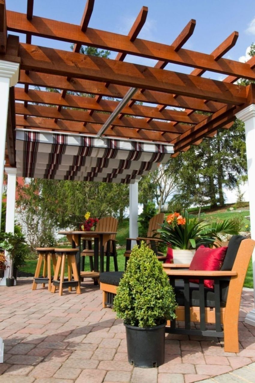 Exterior Backyard Creations Deluxe Arched Pergola Pergola throughout size 850 X 1274
