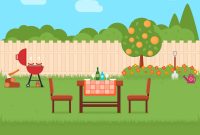 House Backyard With Grill And Garden within size 1000 X 853