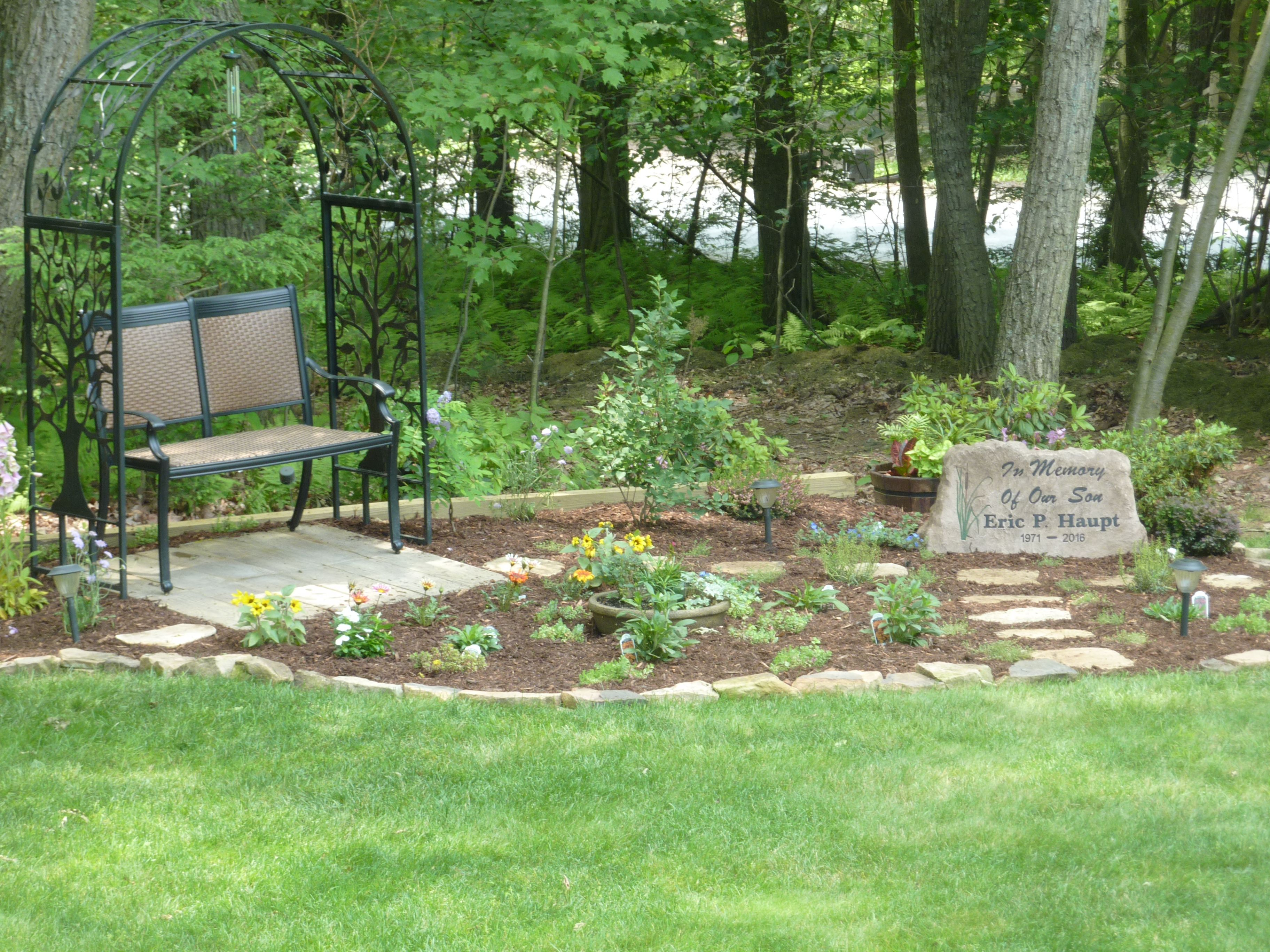 Our Memorial Garden For Our Son Featuring A Custom Made regarding proportions 3648 X 2736