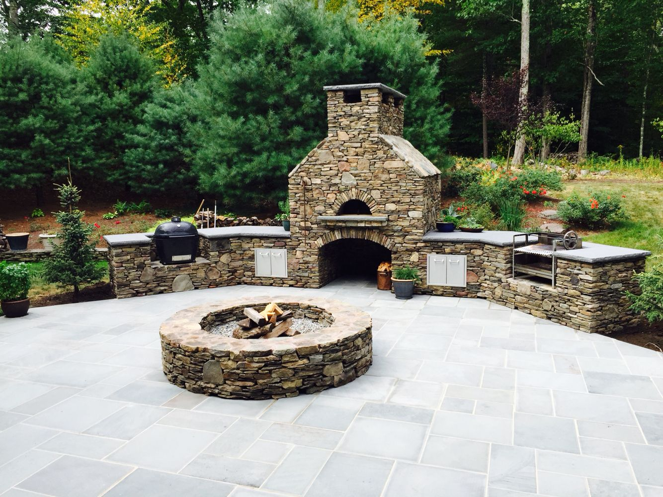 Outdoor Kitchen With Pizza Oven Fire Pit Smoker And inside sizing 1334 X 1000