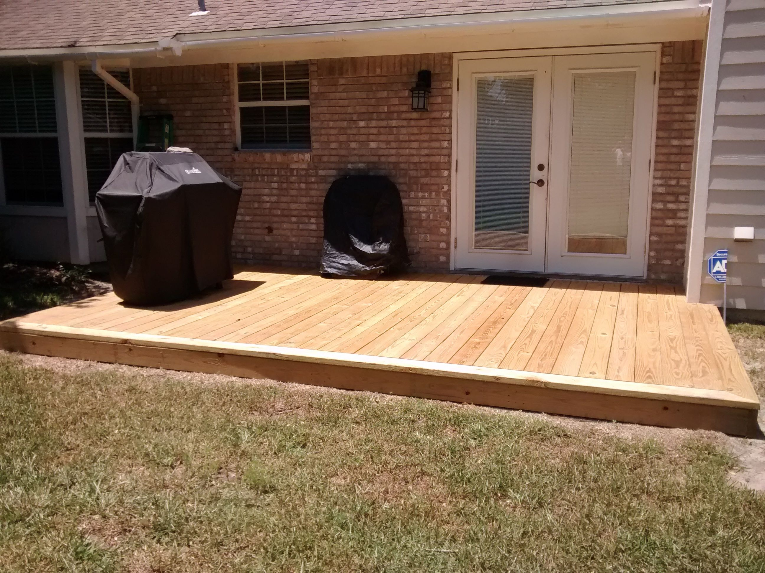 12x14 Deck I Built Over A Cracked And Damaged Concrete throughout sizing 2592 X 1944