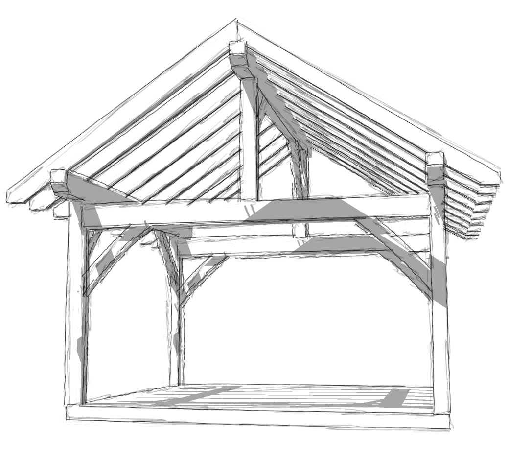 14x16 Timber Frame Shed Plans Building A Patio Shed throughout measurements 1038 X 968