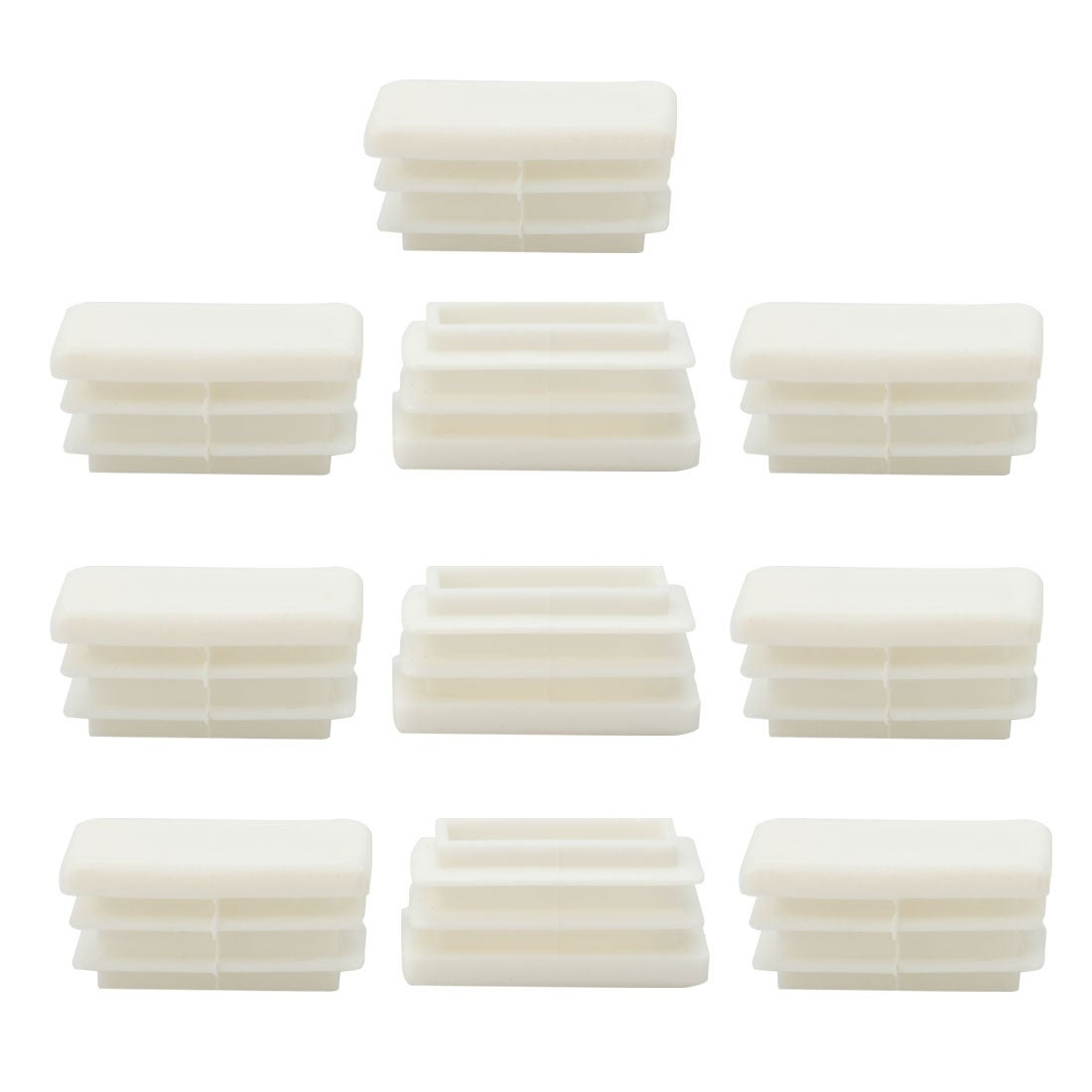 15 X 30mm Plastic Rectangle Ribbed Tube Inserts End Cover Caps Patio Furniture Chair Feet Floor Protector 10pcs for sizing 1100 X 1100